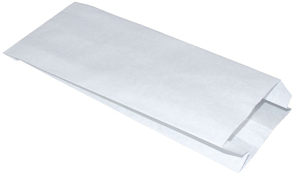Пакет бумажный с плоским дном 100х40х250мм ЖС 40г/м2 цвет Белый Артпласт (х2500)